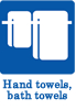 Hand towels, bath towels